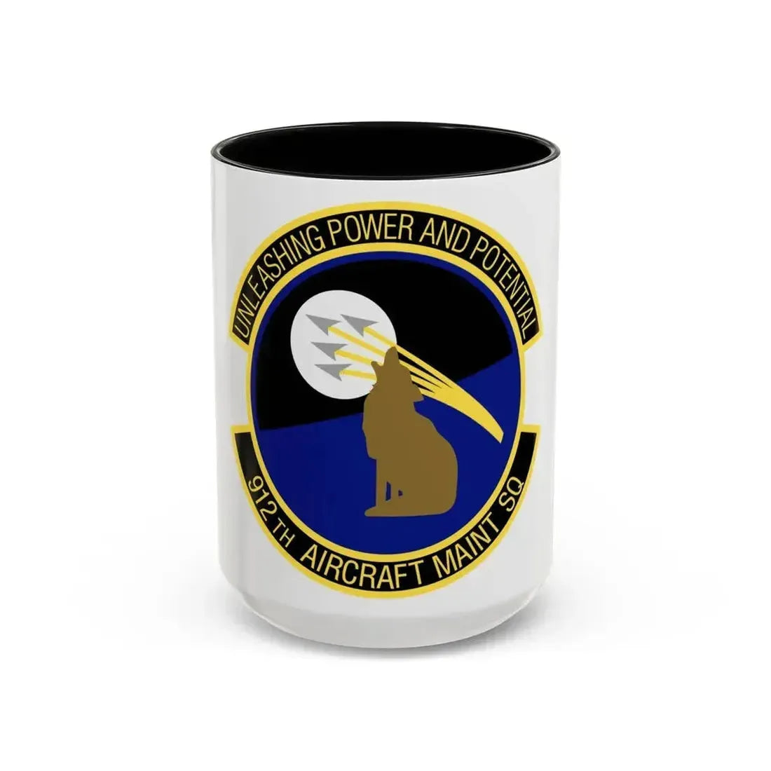 912th Aircraft Maintenance Squadron (U.S. Air Force) Accent Coffee Mug 15oz Black - Go Mug Yourself