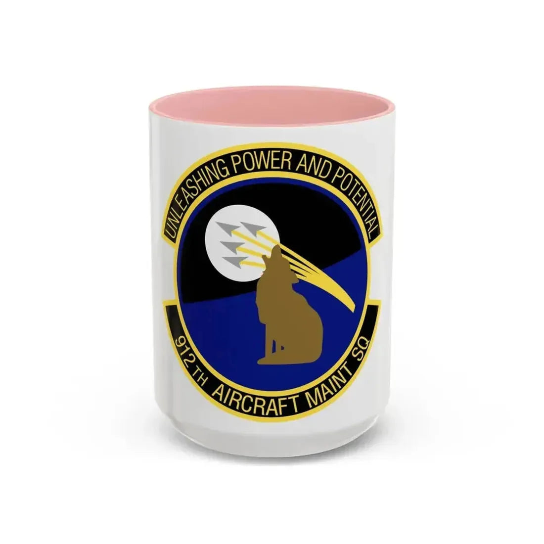 912th Aircraft Maintenance Squadron (U.S. Air Force) Accent Coffee Mug 15oz Pink - Go Mug Yourself
