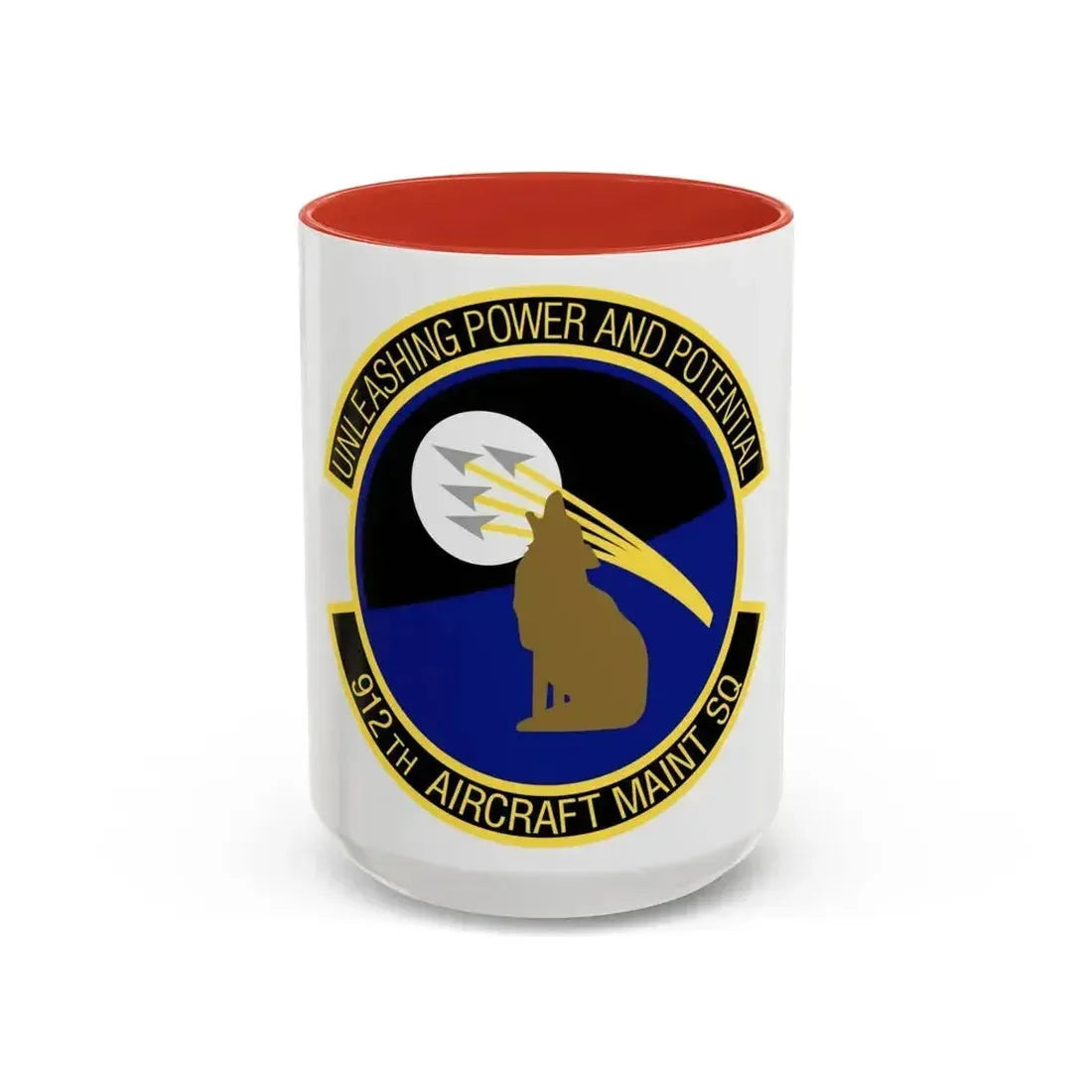 912th Aircraft Maintenance Squadron (U.S. Air Force) Accent Coffee Mug 15oz Red - Go Mug Yourself