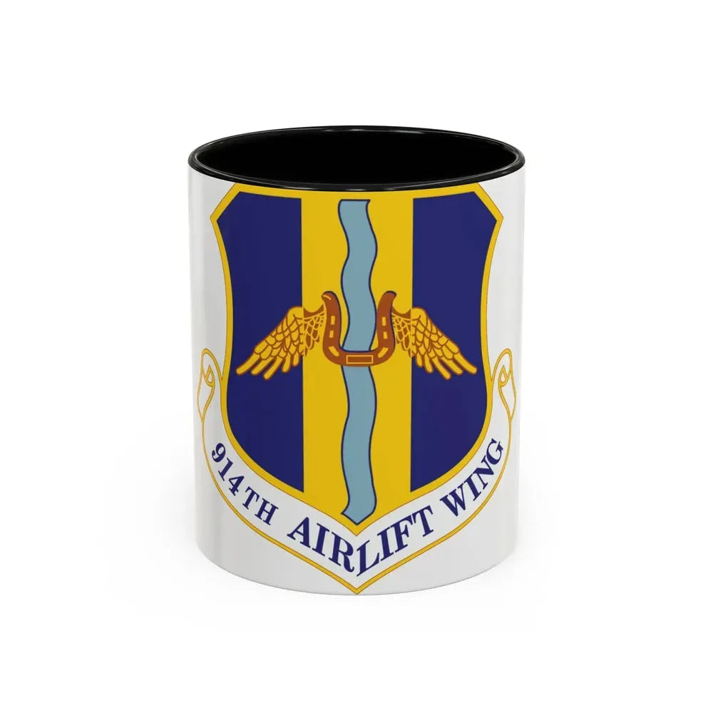 914th Airlift Wing (U.S. Air Force) Accent Coffee Mug 11oz Black - Go Mug Yourself