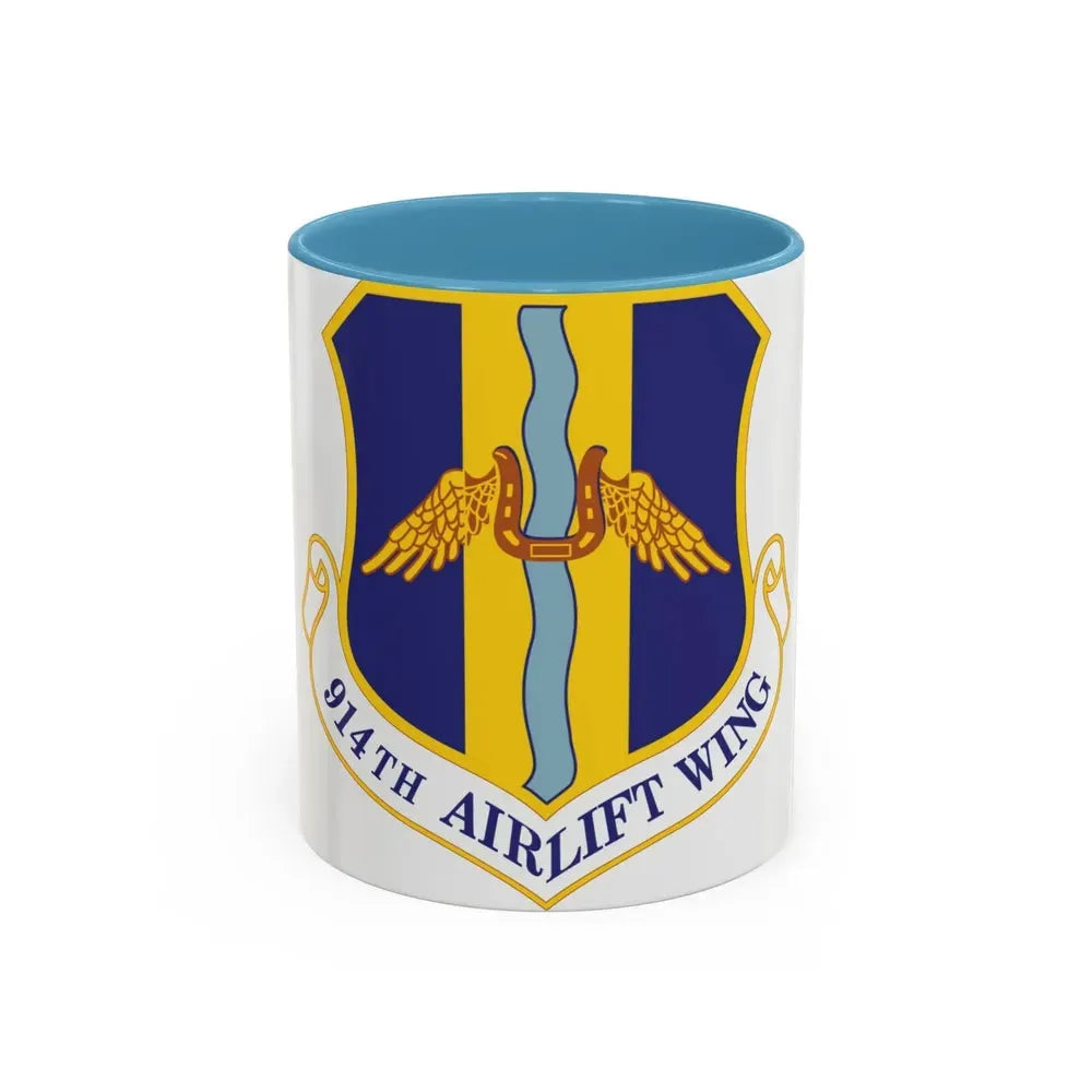 914th Airlift Wing (U.S. Air Force) Accent Coffee Mug 11oz Light Blue - Go Mug Yourself