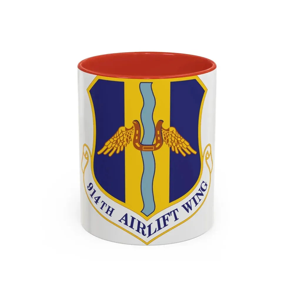 914th Airlift Wing (U.S. Air Force) Accent Coffee Mug 11oz Red - Go Mug Yourself