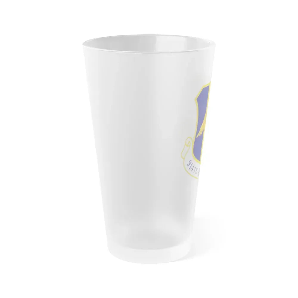914th Airlift Wing (U.S. Air Force) Frosted Pint Glass 16oz - Go Mug Yourself