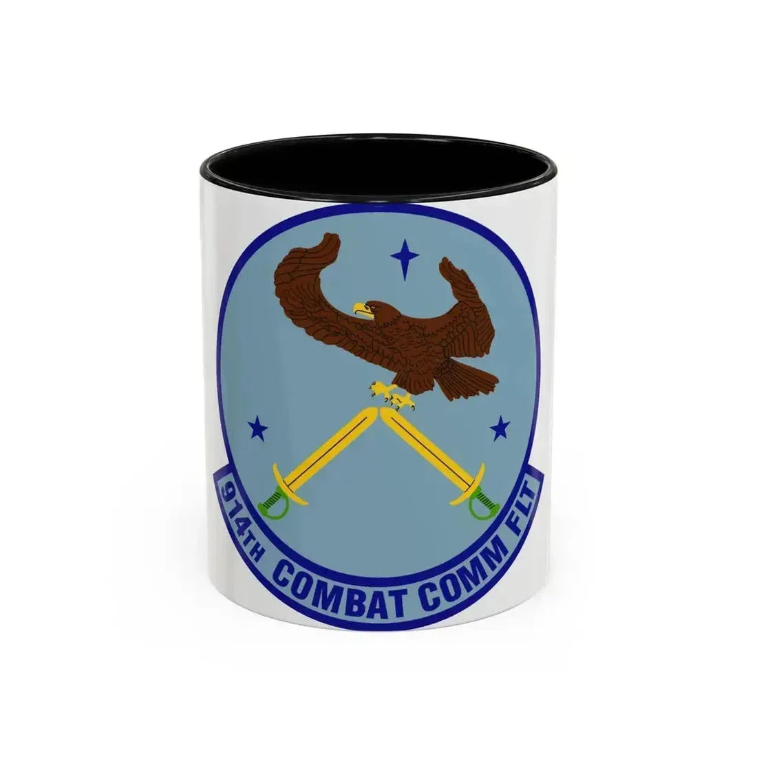 914th Combat Communications Flight (U.S. Air Force) Accent Coffee Mug 11oz Black - Go Mug Yourself