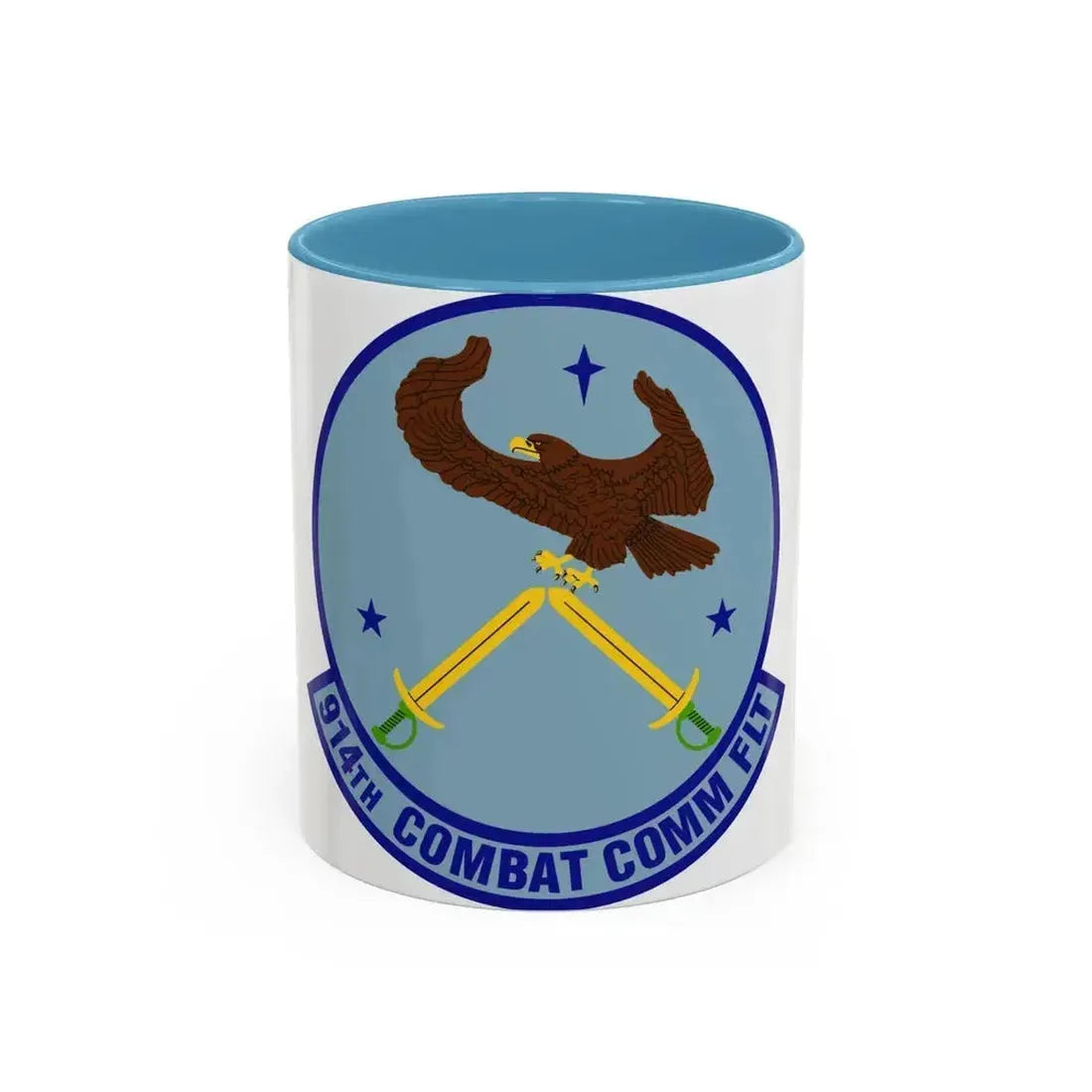 914th Combat Communications Flight (U.S. Air Force) Accent Coffee Mug 11oz Light Blue - Go Mug Yourself