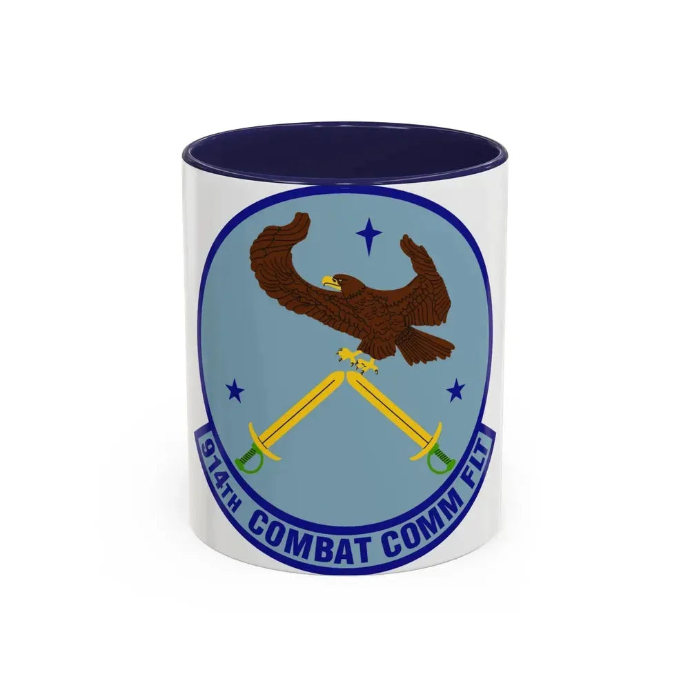914th Combat Communications Flight (U.S. Air Force) Accent Coffee Mug 11oz Navy - Go Mug Yourself