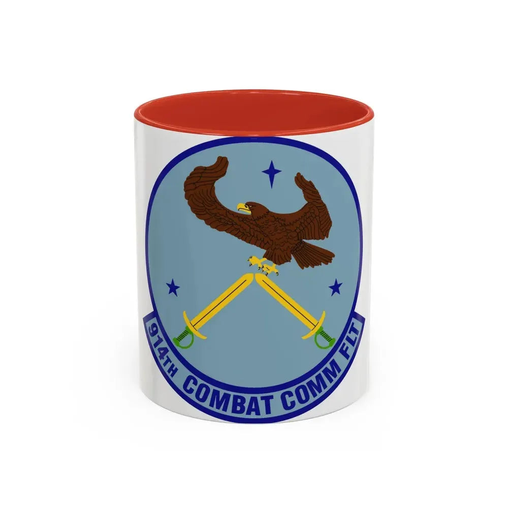 914th Combat Communications Flight (U.S. Air Force) Accent Coffee Mug 11oz Red - Go Mug Yourself