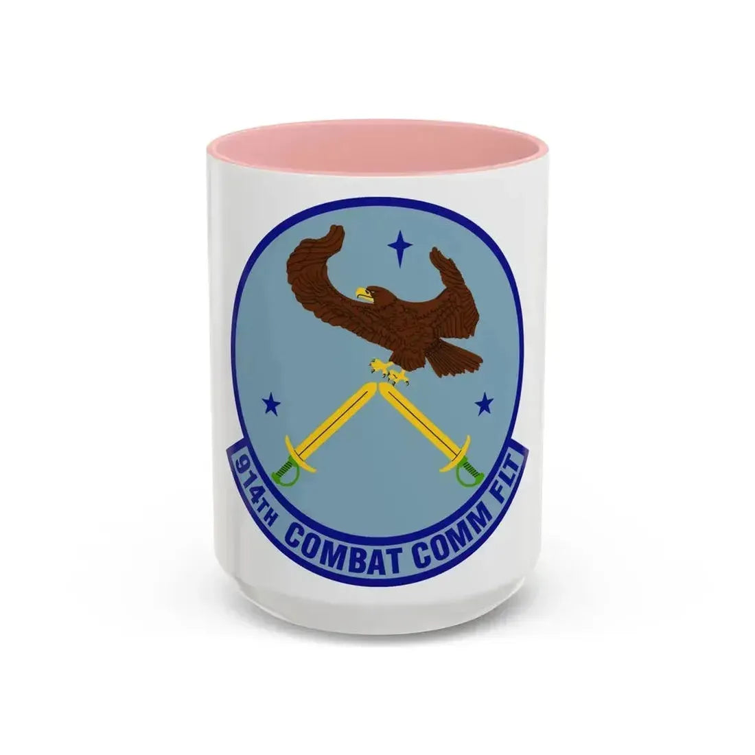 914th Combat Communications Flight (U.S. Air Force) Accent Coffee Mug 15oz Pink - Go Mug Yourself