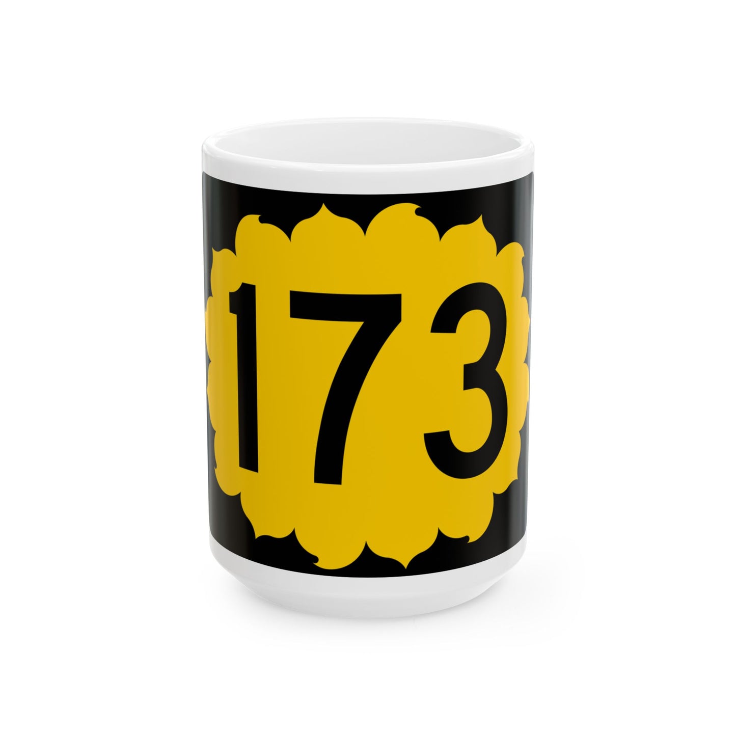 K-173 (Kansas) (Road Sign) White Coffee Mug