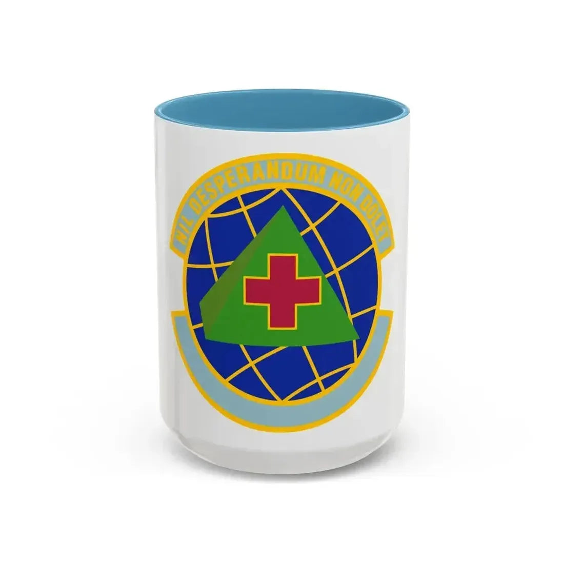 916 Aerospace Medicine Squadron AFRC (U.S. Air Force) Accent Coffee Mug 15oz Light Blue - Go Mug Yourself