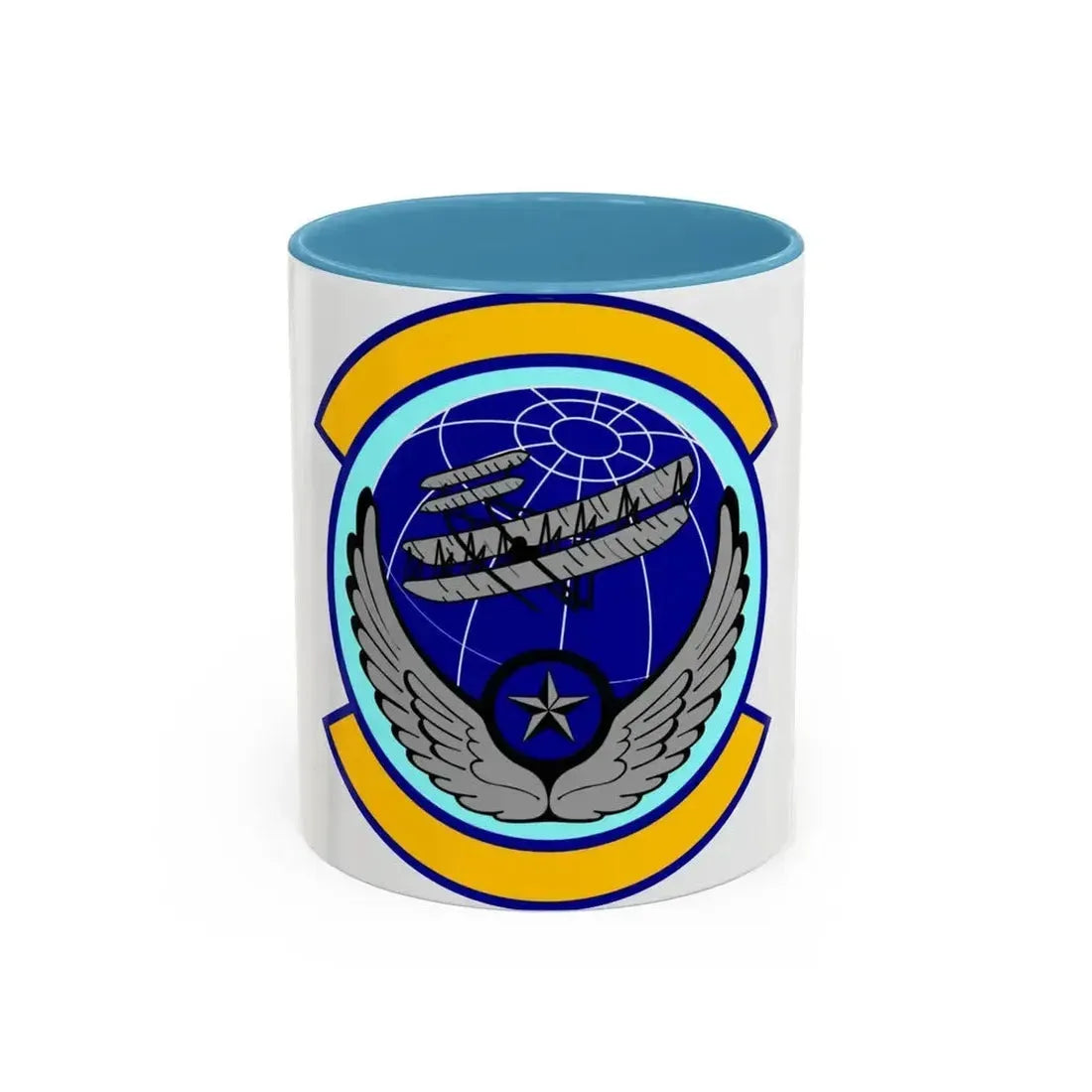 916 Aircraft Maintenance Squadron AFRC (U.S. Air Force) Accent Coffee Mug 11oz Light Blue - Go Mug Yourself