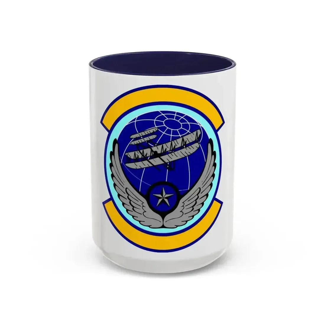916 Aircraft Maintenance Squadron AFRC (U.S. Air Force) Accent Coffee Mug 15oz Navy - Go Mug Yourself