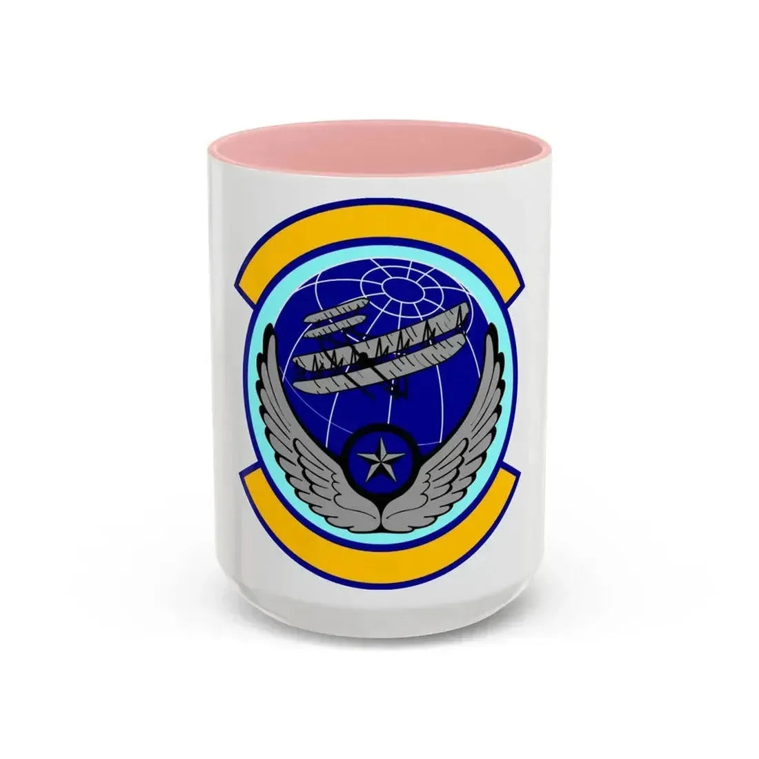 916 Aircraft Maintenance Squadron AFRC (U.S. Air Force) Accent Coffee Mug 15oz Pink - Go Mug Yourself