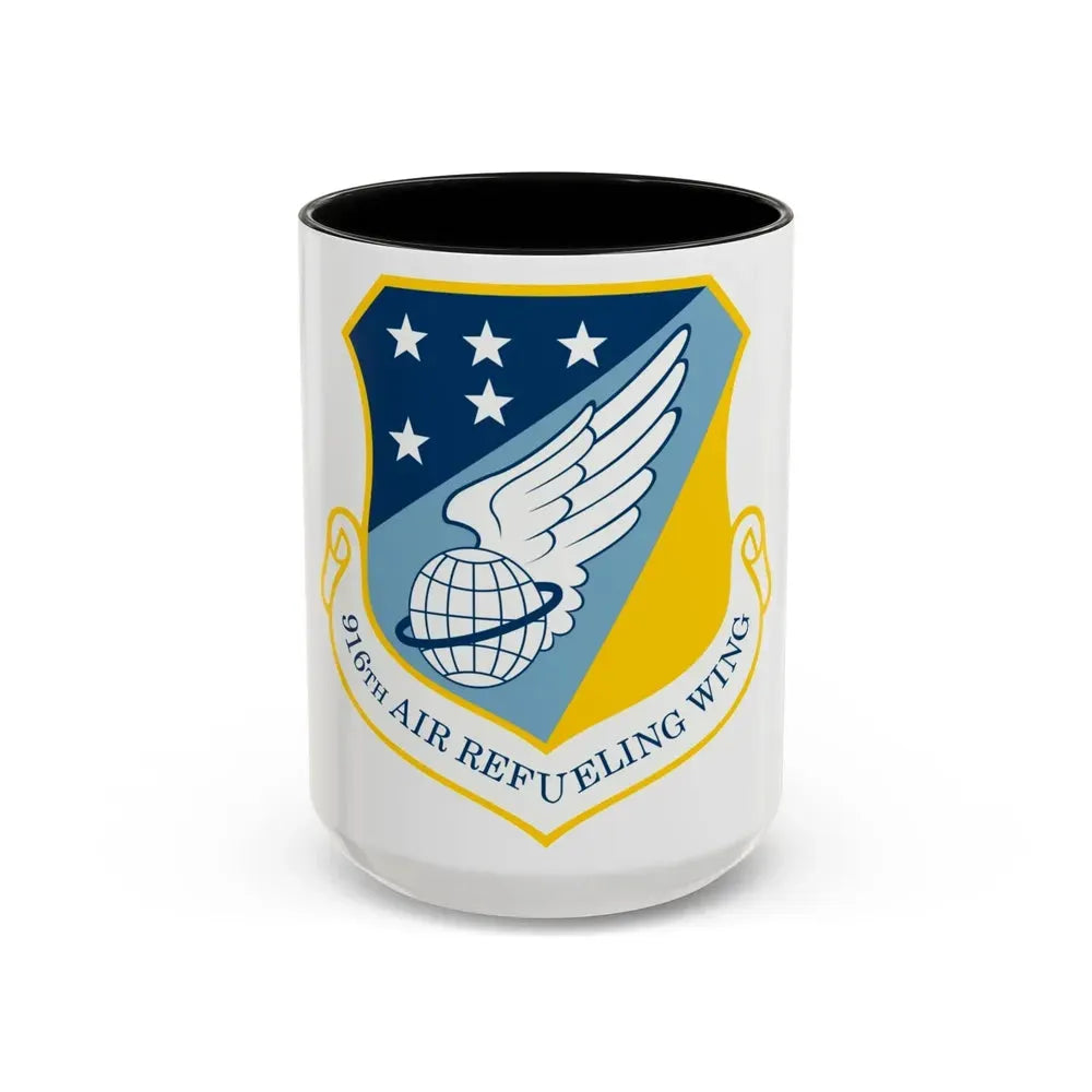 916th Air Refueling Wing (U.S. Air Force) Accent Coffee Mug 15oz Black - Go Mug Yourself