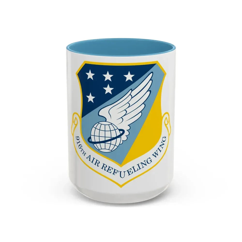 916th Air Refueling Wing (U.S. Air Force) Accent Coffee Mug 15oz Light Blue - Go Mug Yourself