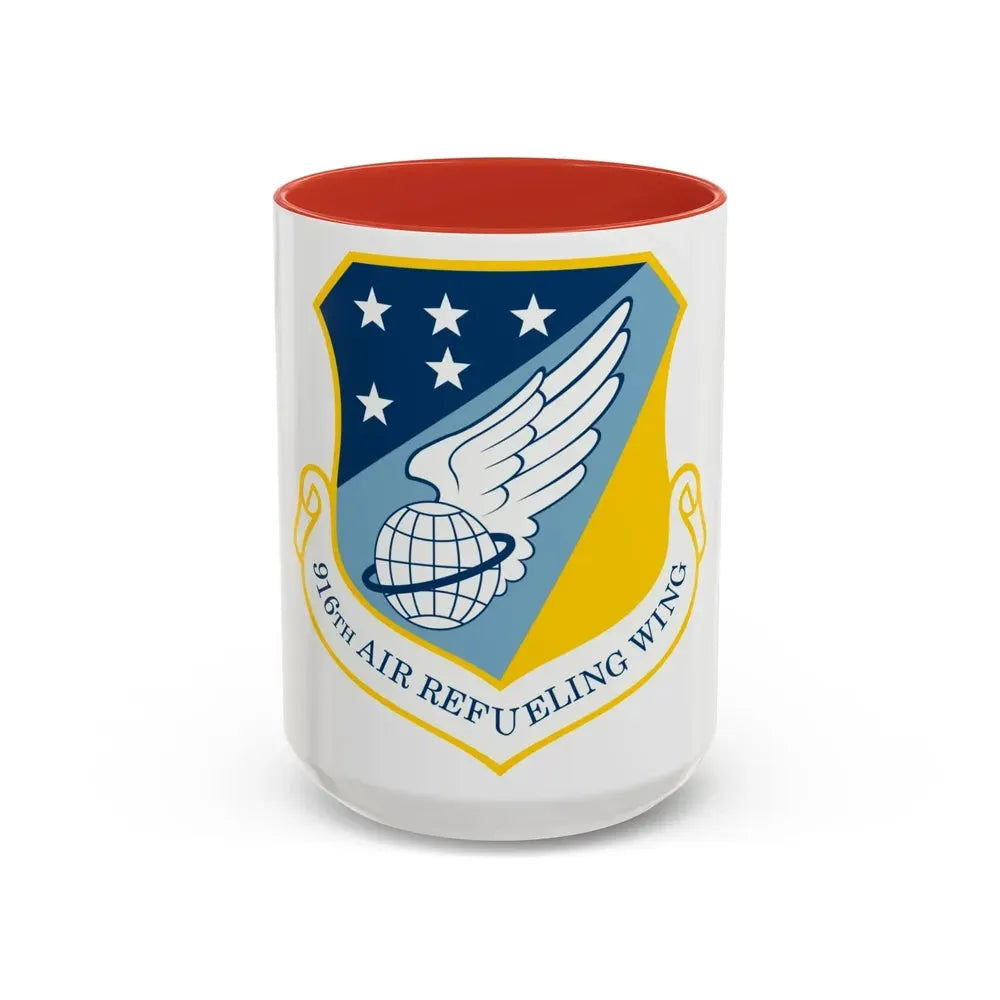 916th Air Refueling Wing (U.S. Air Force) Accent Coffee Mug 15oz Red - Go Mug Yourself