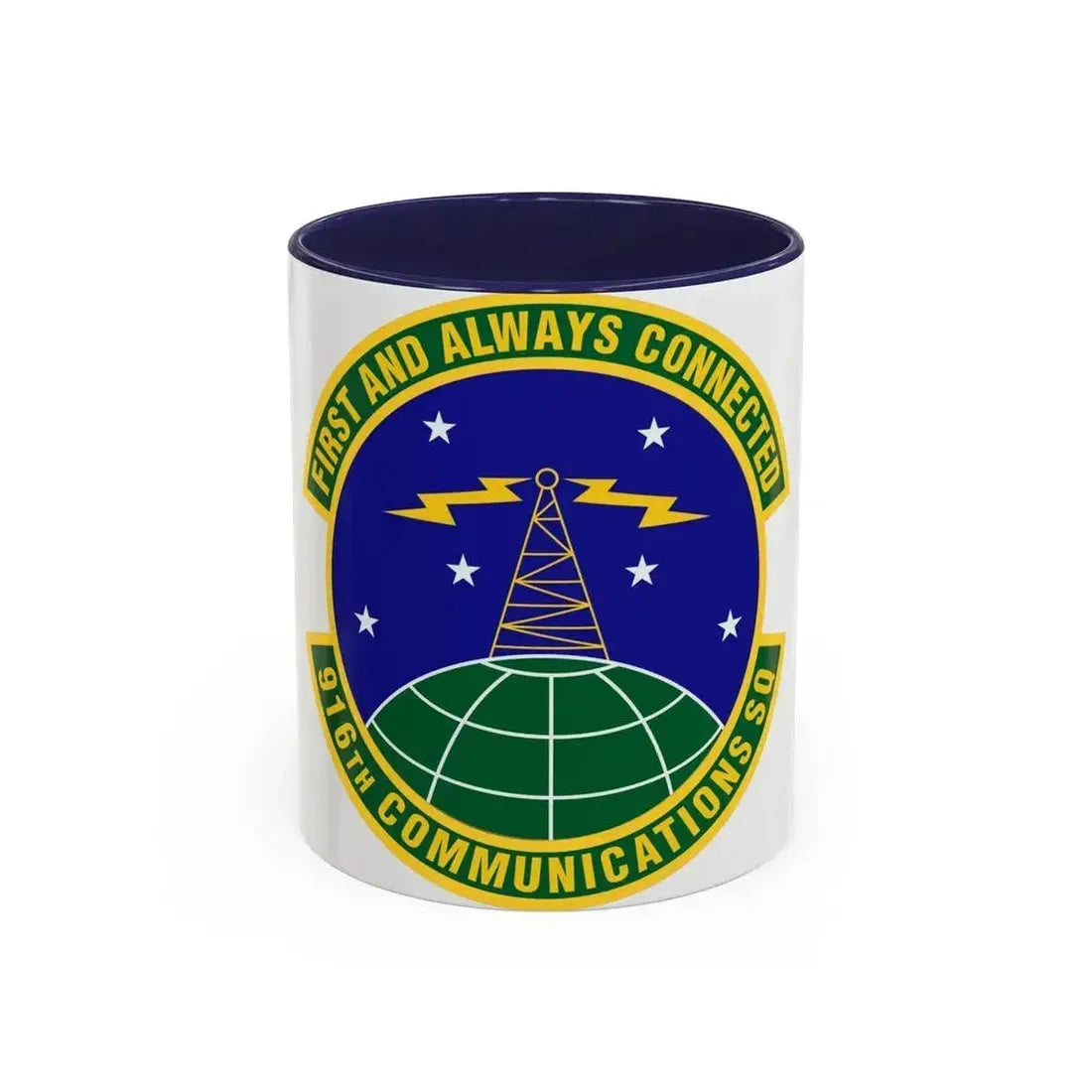 916th Communications Squadron (U.S. Air Force) Accent Coffee Mug 11oz Navy - Go Mug Yourself