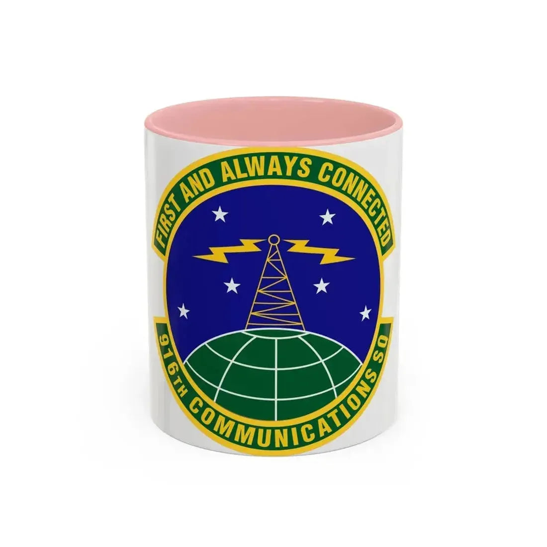 916th Communications Squadron (U.S. Air Force) Accent Coffee Mug 11oz Pink - Go Mug Yourself
