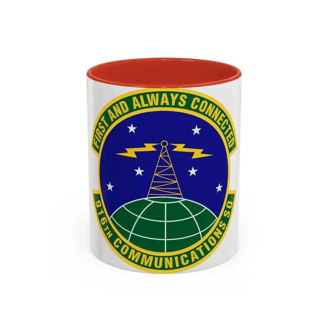 916th Communications Squadron (U.S. Air Force) Accent Coffee Mug 11oz Red - Go Mug Yourself