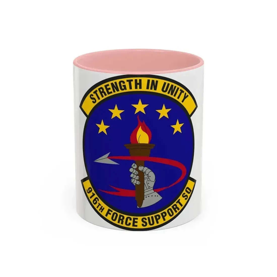 916th Force Support Squadron (U.S. Air Force) Accent Coffee Mug 11oz Pink - Go Mug Yourself