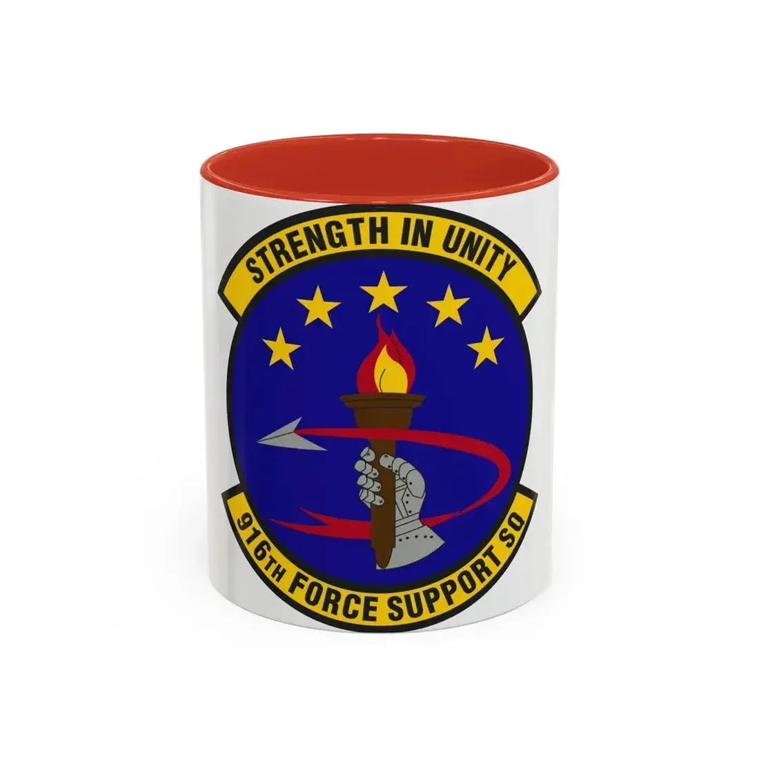 916th Force Support Squadron (U.S. Air Force) Accent Coffee Mug 11oz Red - Go Mug Yourself