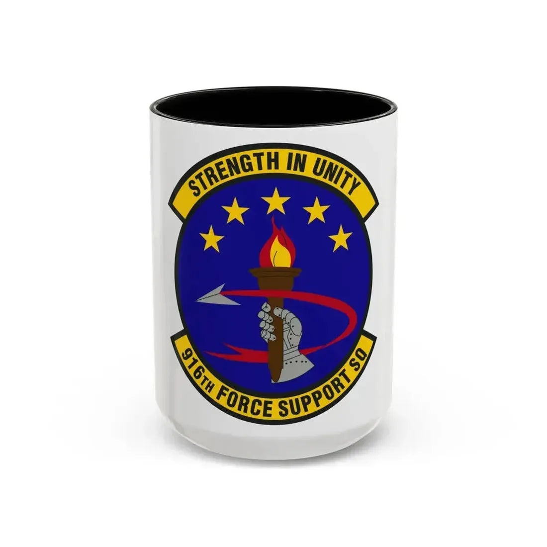 916th Force Support Squadron (U.S. Air Force) Accent Coffee Mug 15oz Black - Go Mug Yourself