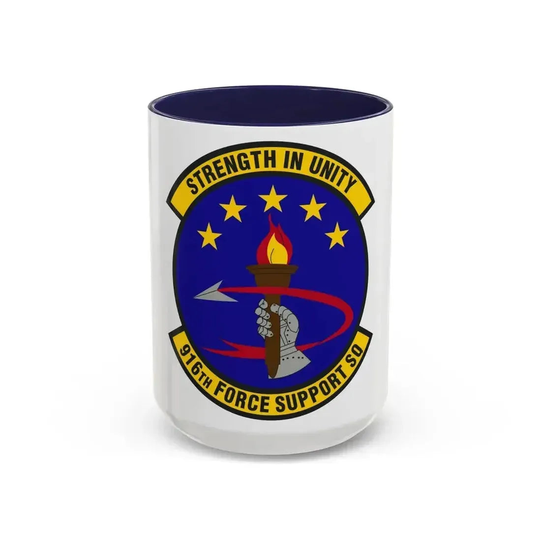 916th Force Support Squadron (U.S. Air Force) Accent Coffee Mug 15oz Navy - Go Mug Yourself