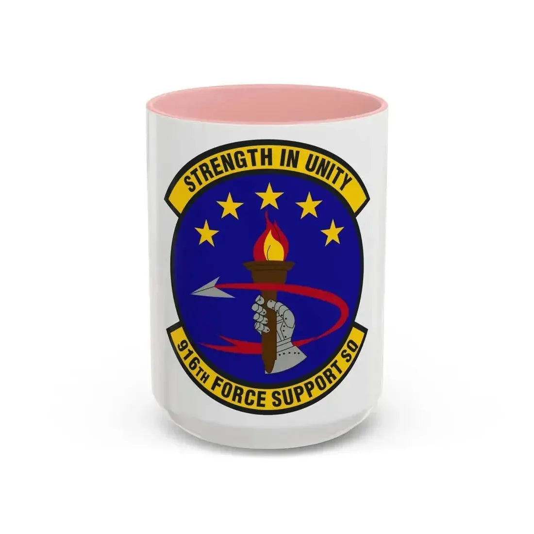 916th Force Support Squadron (U.S. Air Force) Accent Coffee Mug 15oz Pink - Go Mug Yourself