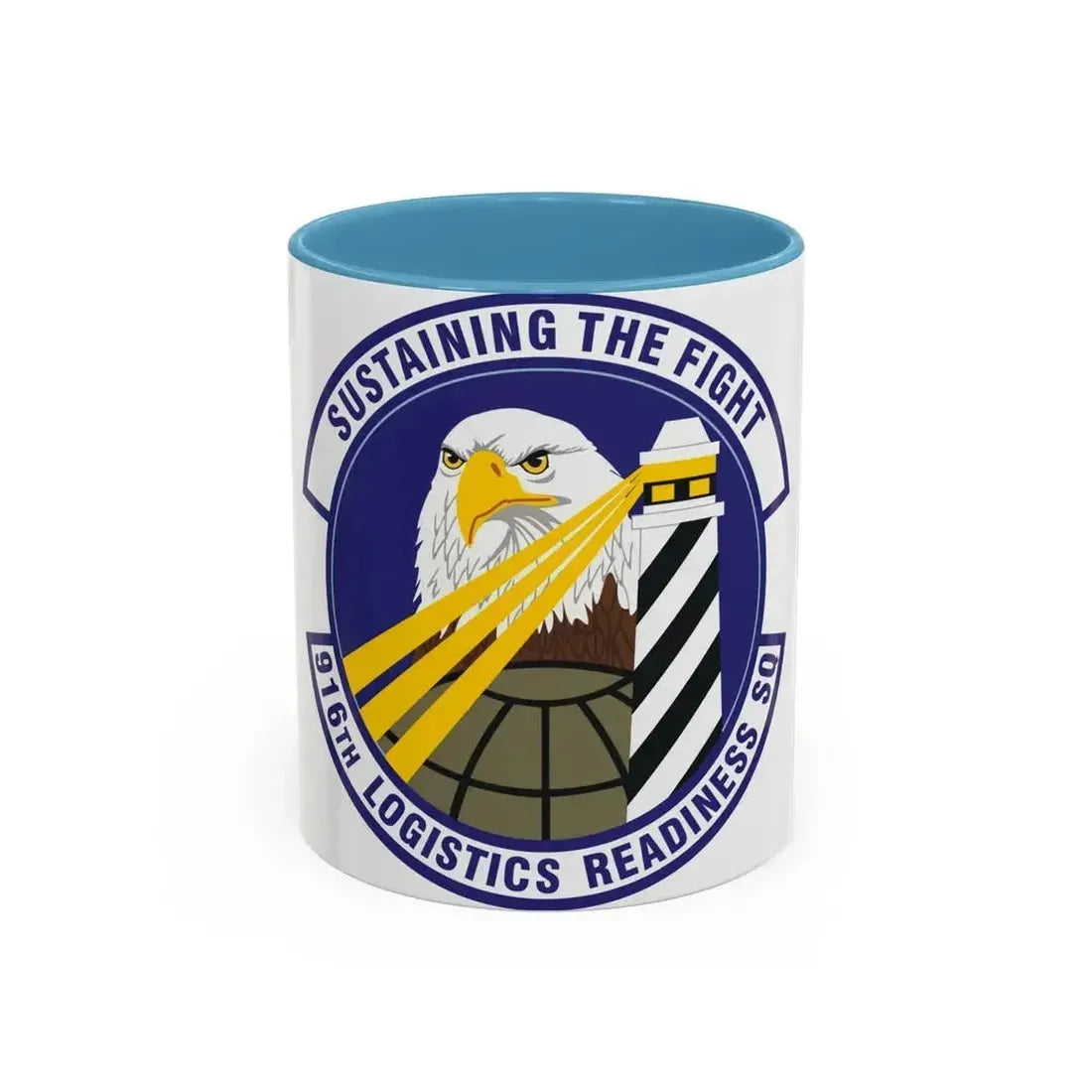 916th Logistics Readiness Squadron (U.S. Air Force) Accent Coffee Mug 11oz Light Blue - Go Mug Yourself