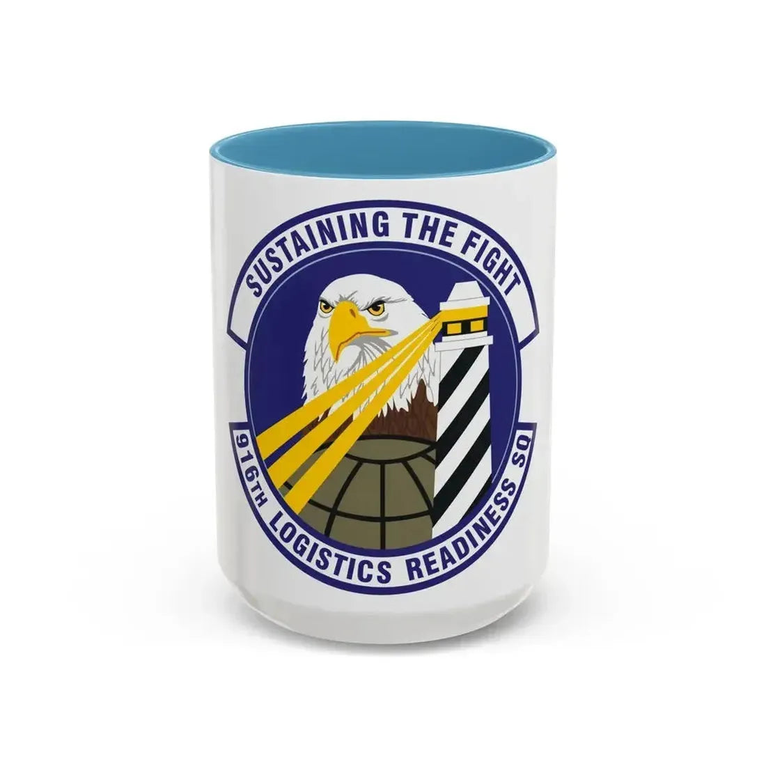 916th Logistics Readiness Squadron (U.S. Air Force) Accent Coffee Mug 15oz Light Blue - Go Mug Yourself