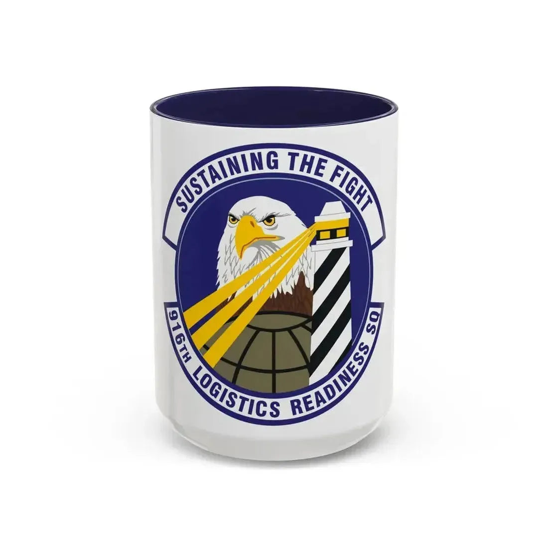 916th Logistics Readiness Squadron (U.S. Air Force) Accent Coffee Mug 15oz Navy - Go Mug Yourself