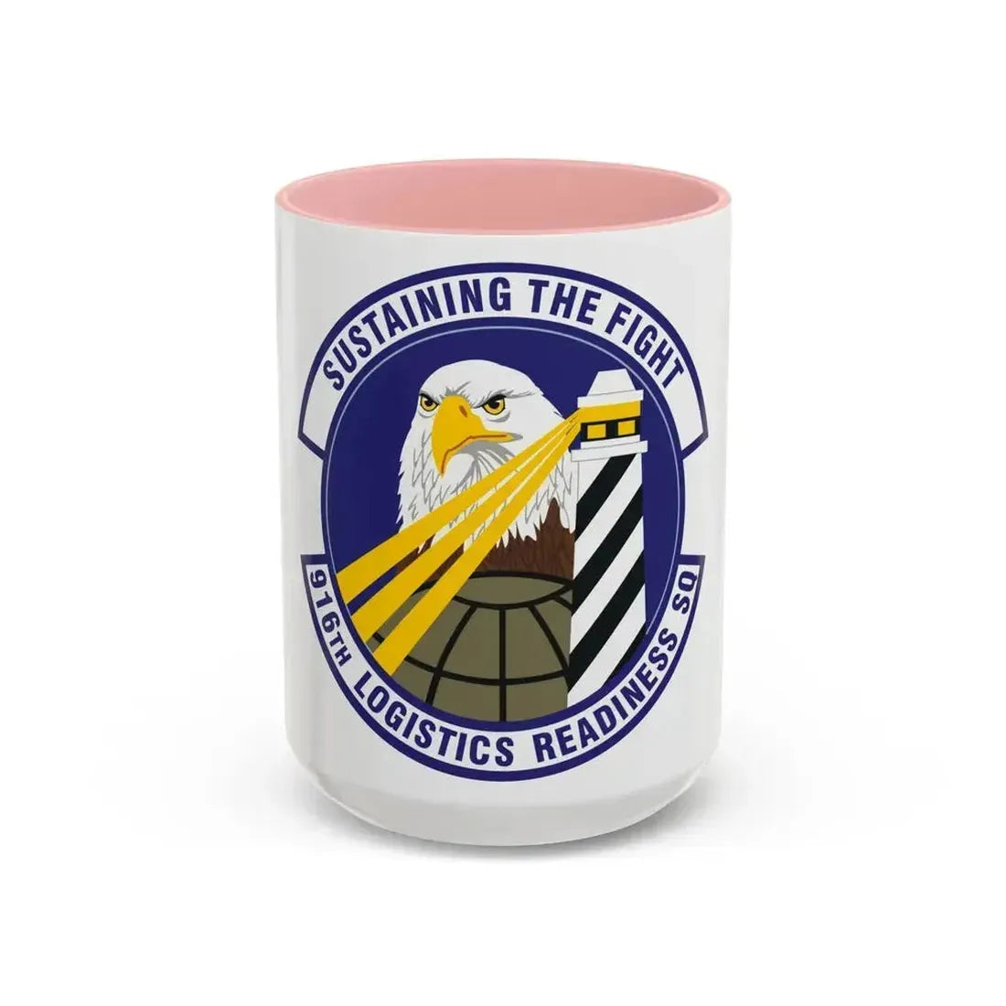 916th Logistics Readiness Squadron (U.S. Air Force) Accent Coffee Mug 15oz Pink - Go Mug Yourself