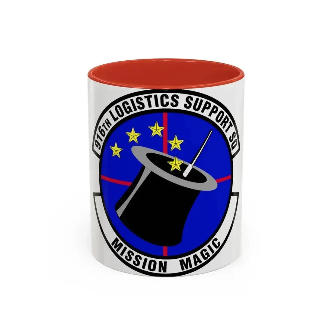 916th Logistics Support Squadron (U.S. Air Force) Accent Coffee Mug 11oz Red - Go Mug Yourself