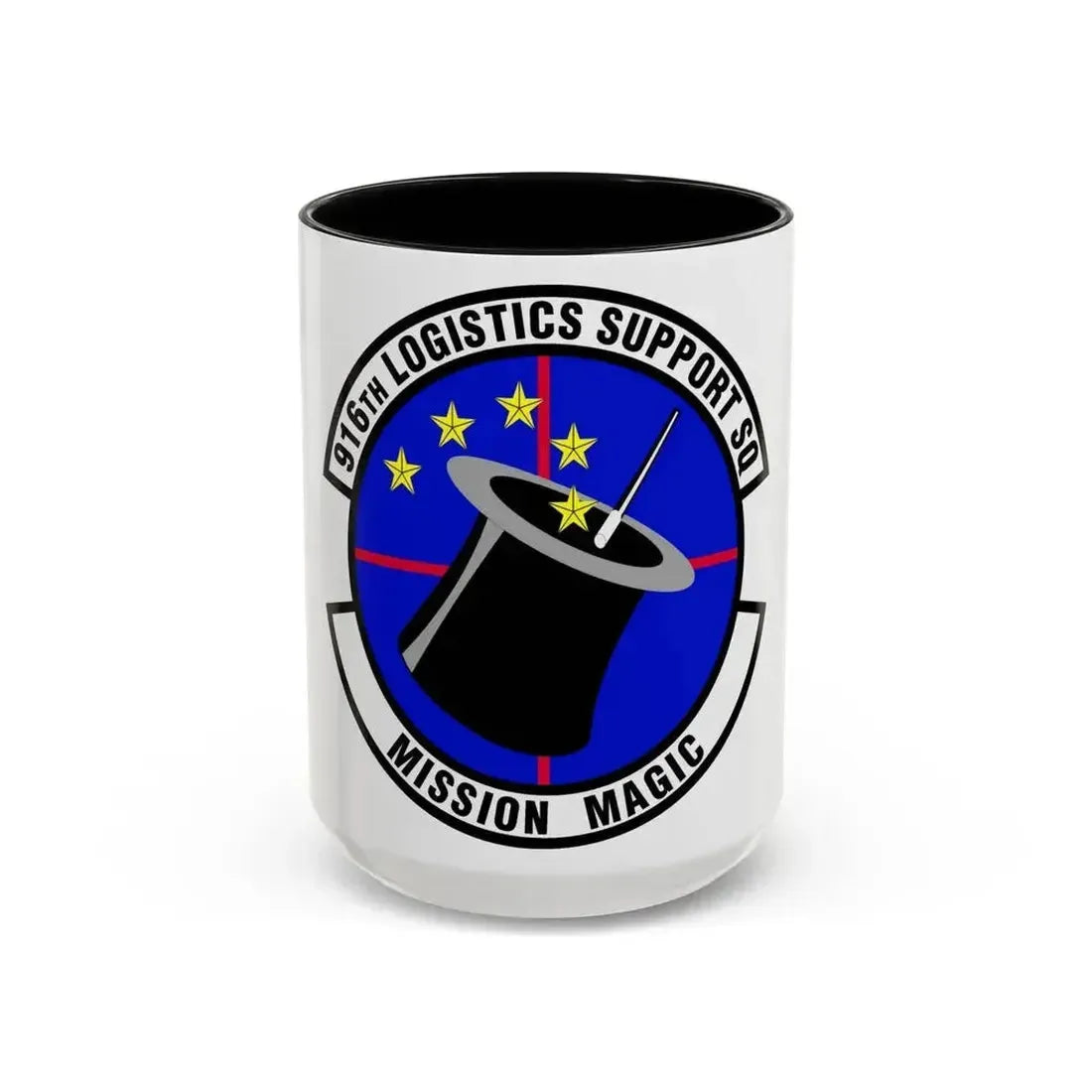 916th Logistics Support Squadron (U.S. Air Force) Accent Coffee Mug 15oz Black - Go Mug Yourself