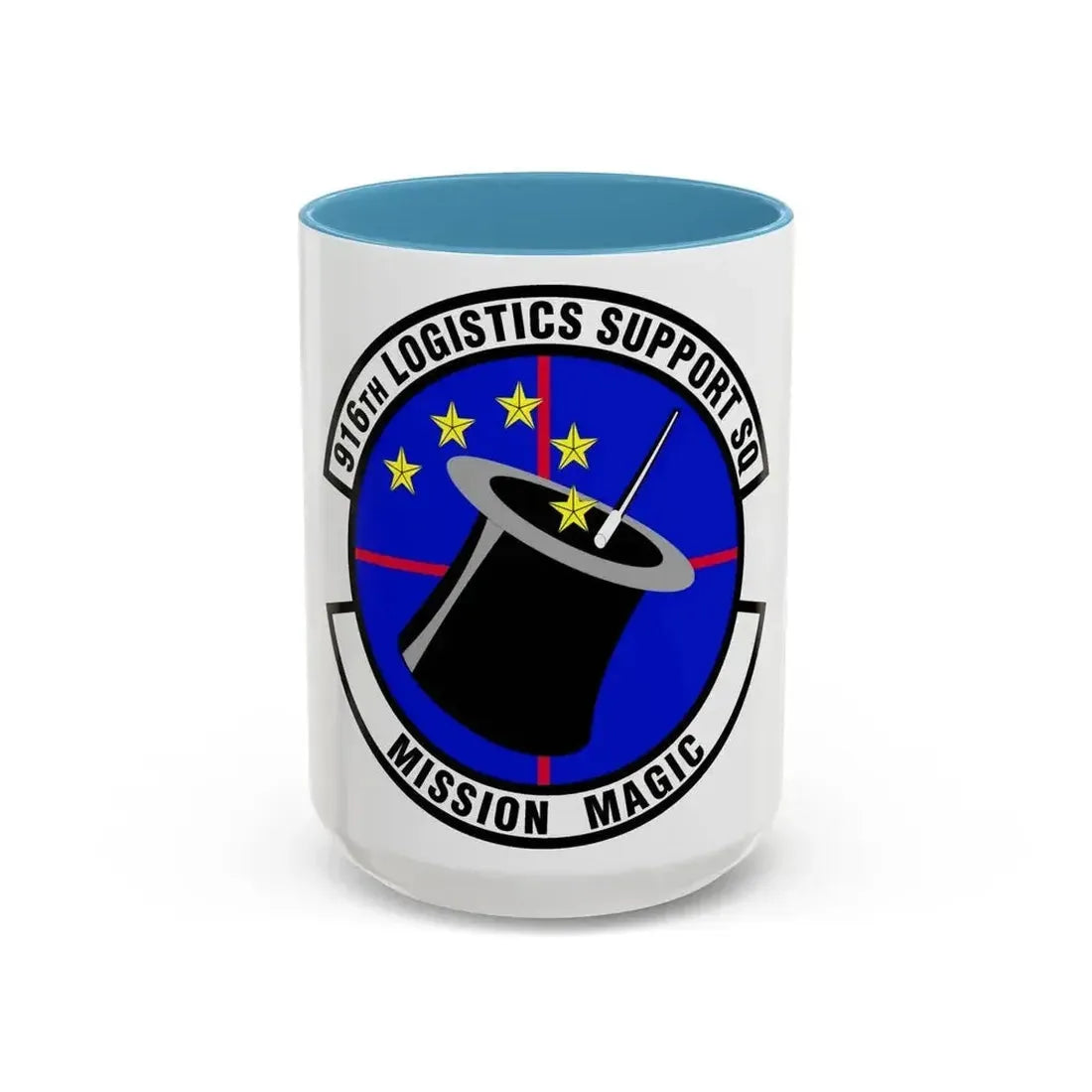 916th Logistics Support Squadron (U.S. Air Force) Accent Coffee Mug 15oz Light Blue - Go Mug Yourself