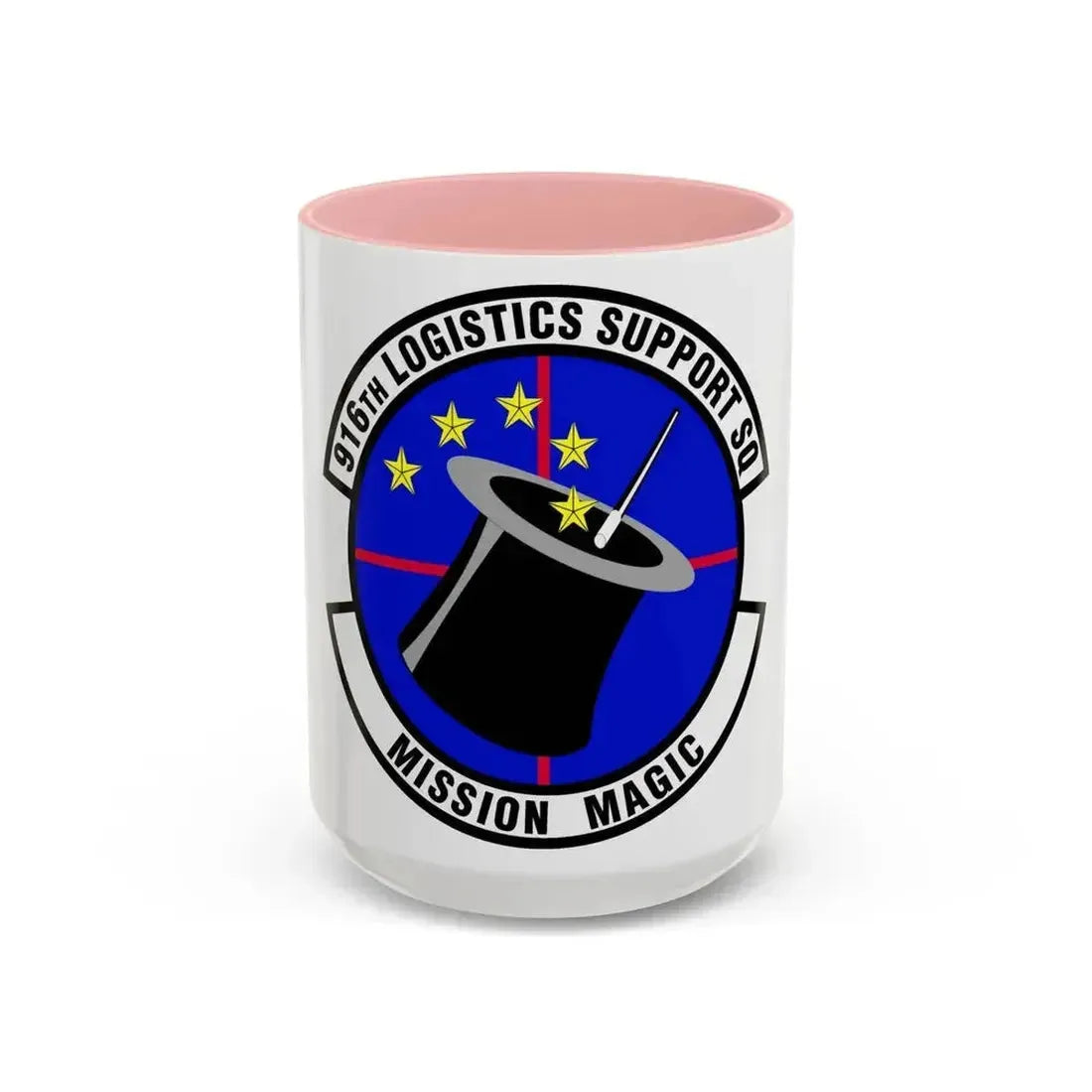 916th Logistics Support Squadron (U.S. Air Force) Accent Coffee Mug 15oz Pink - Go Mug Yourself