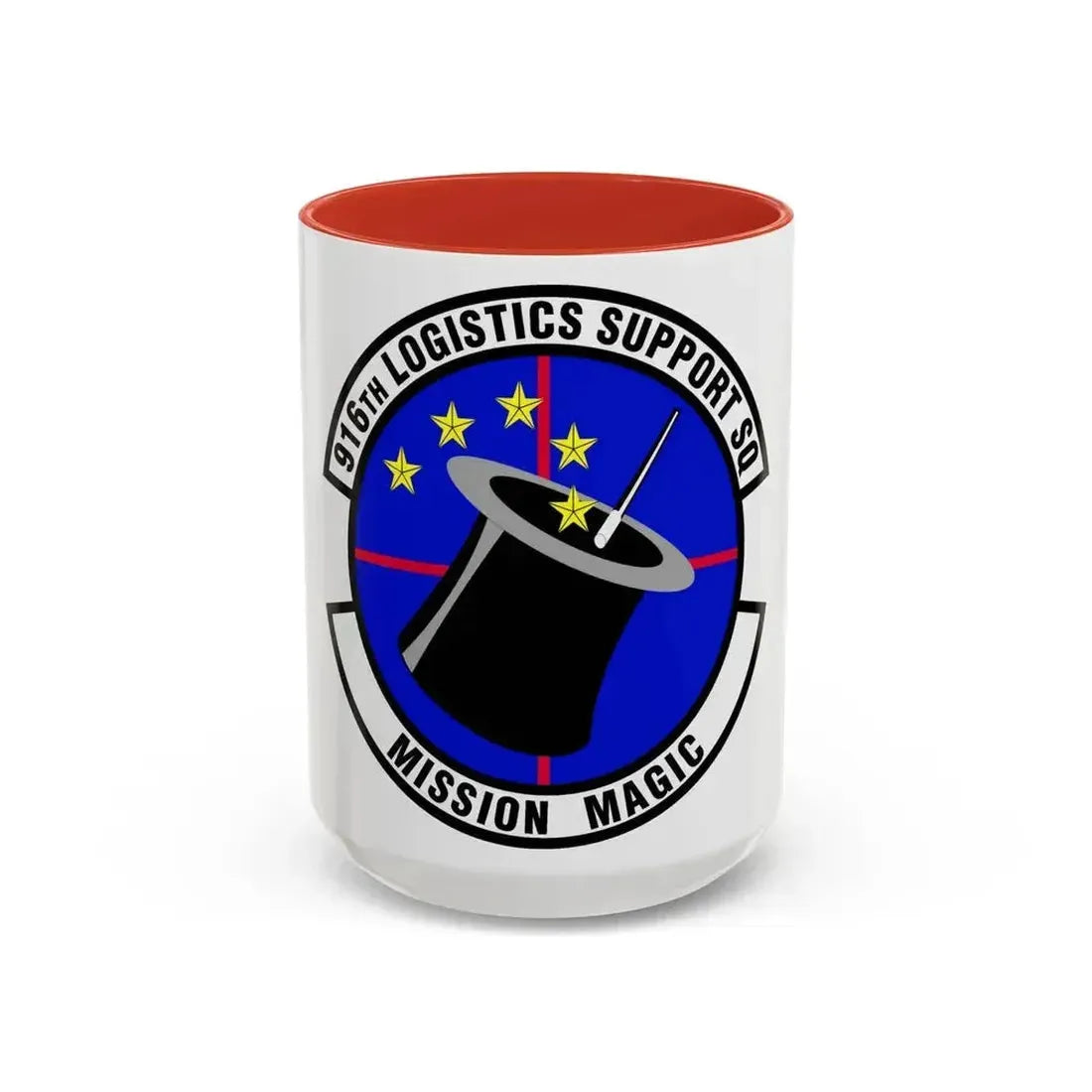 916th Logistics Support Squadron (U.S. Air Force) Accent Coffee Mug 15oz Red - Go Mug Yourself
