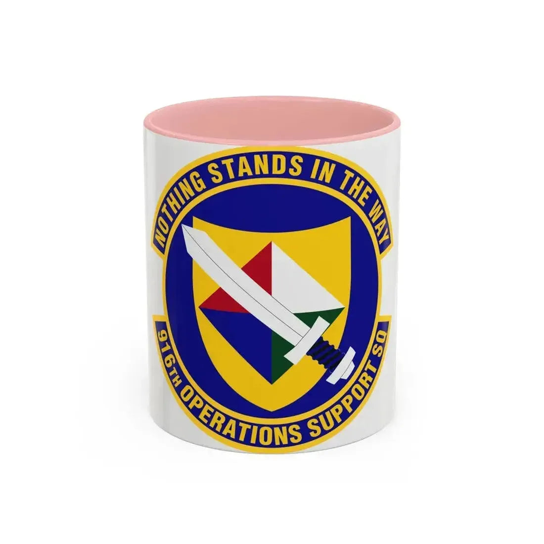 916th Operations Support Squadron (U.S. Air Force) Accent Coffee Mug 11oz Pink - Go Mug Yourself