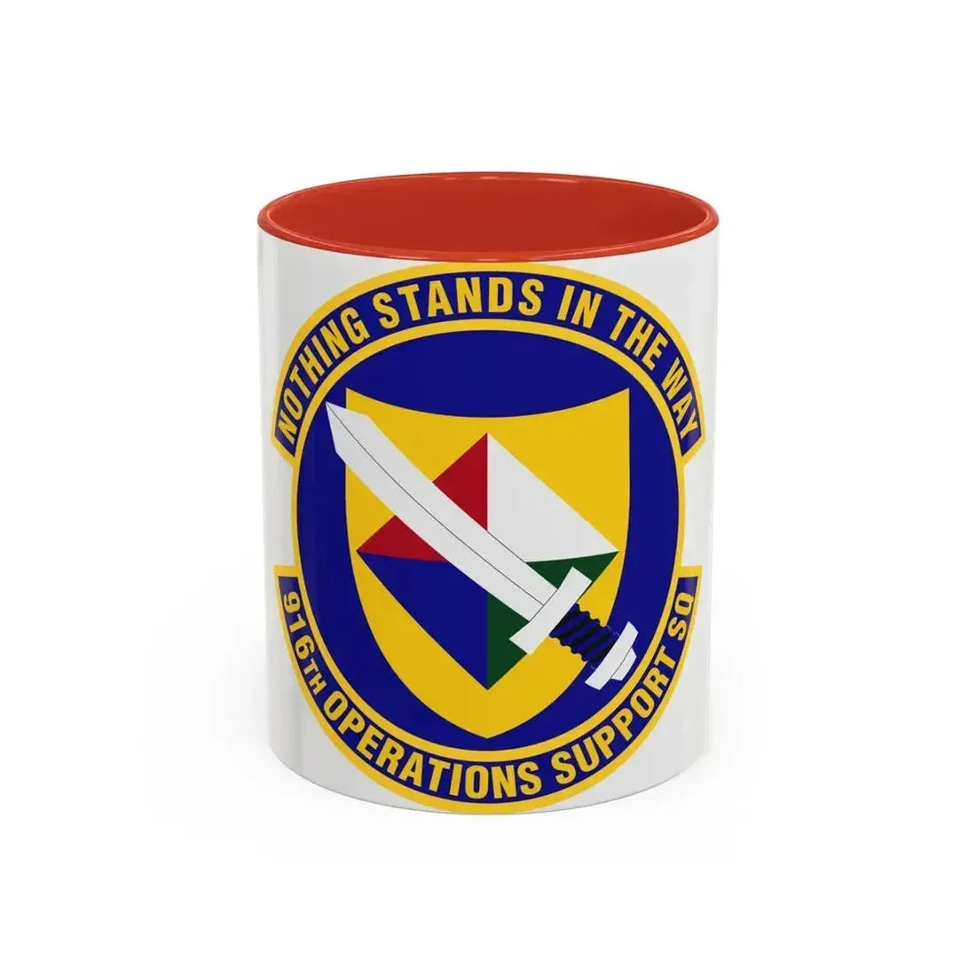 916th Operations Support Squadron (U.S. Air Force) Accent Coffee Mug 11oz Red - Go Mug Yourself