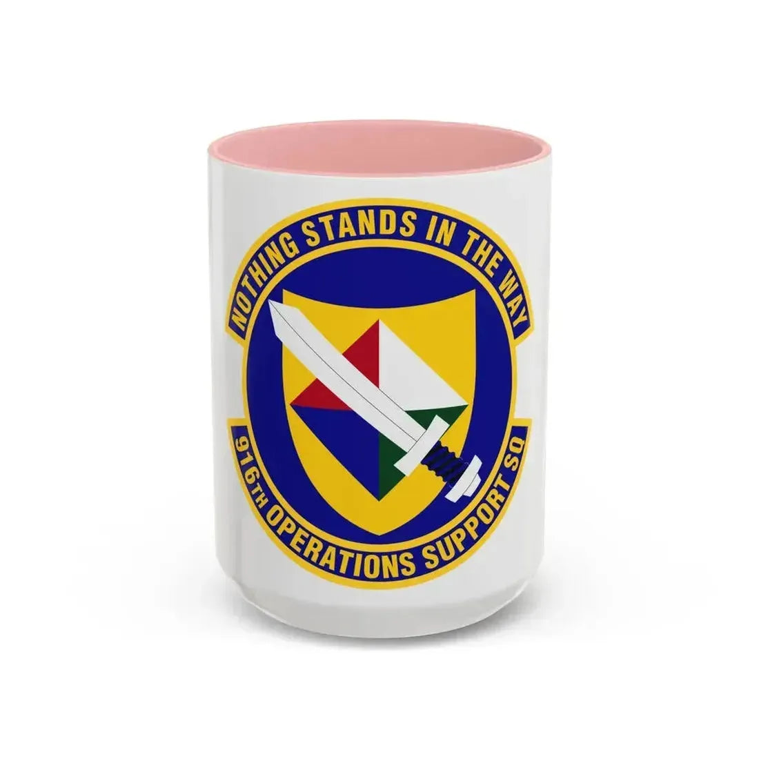 916th Operations Support Squadron (U.S. Air Force) Accent Coffee Mug 15oz Pink - Go Mug Yourself