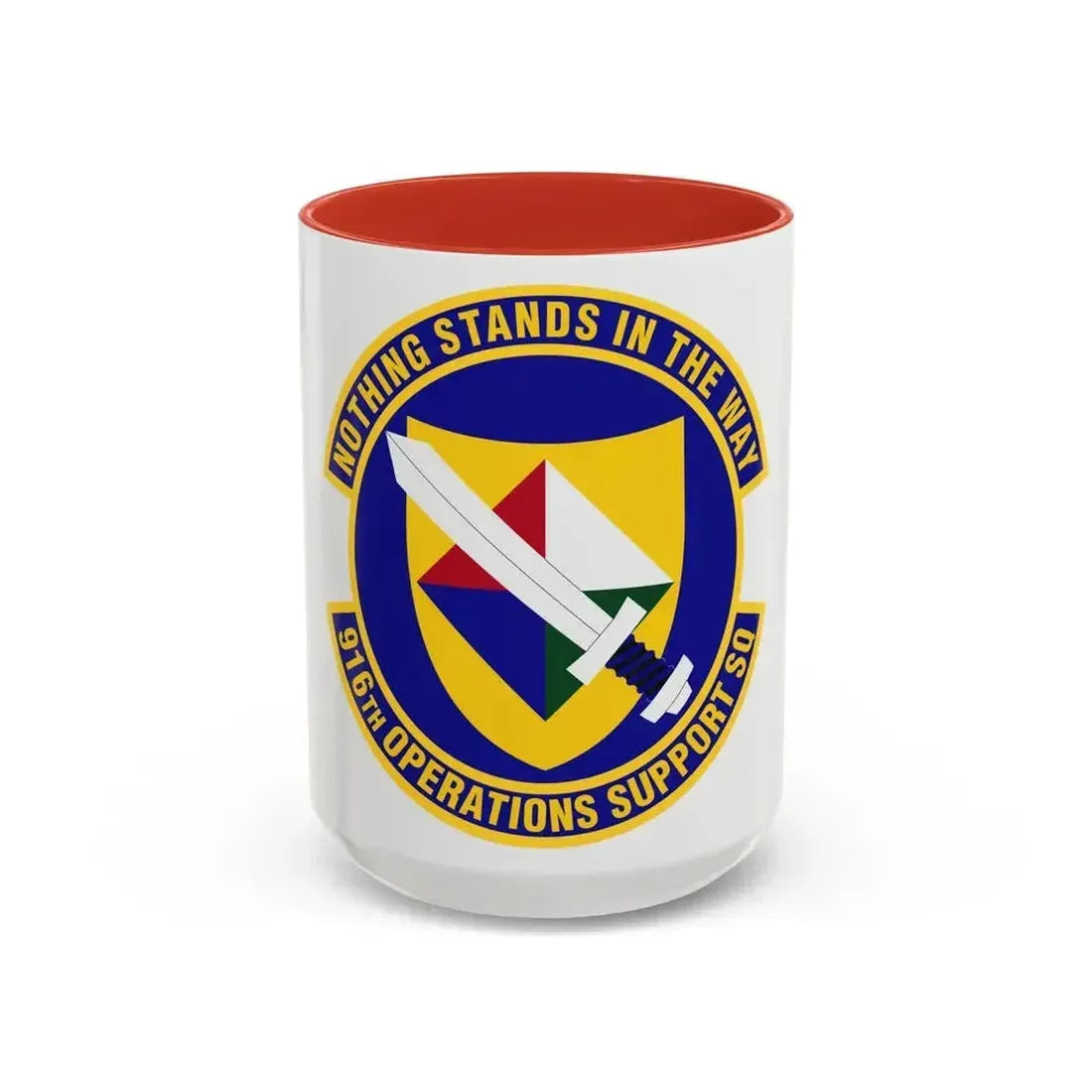 916th Operations Support Squadron (U.S. Air Force) Accent Coffee Mug 15oz Red - Go Mug Yourself