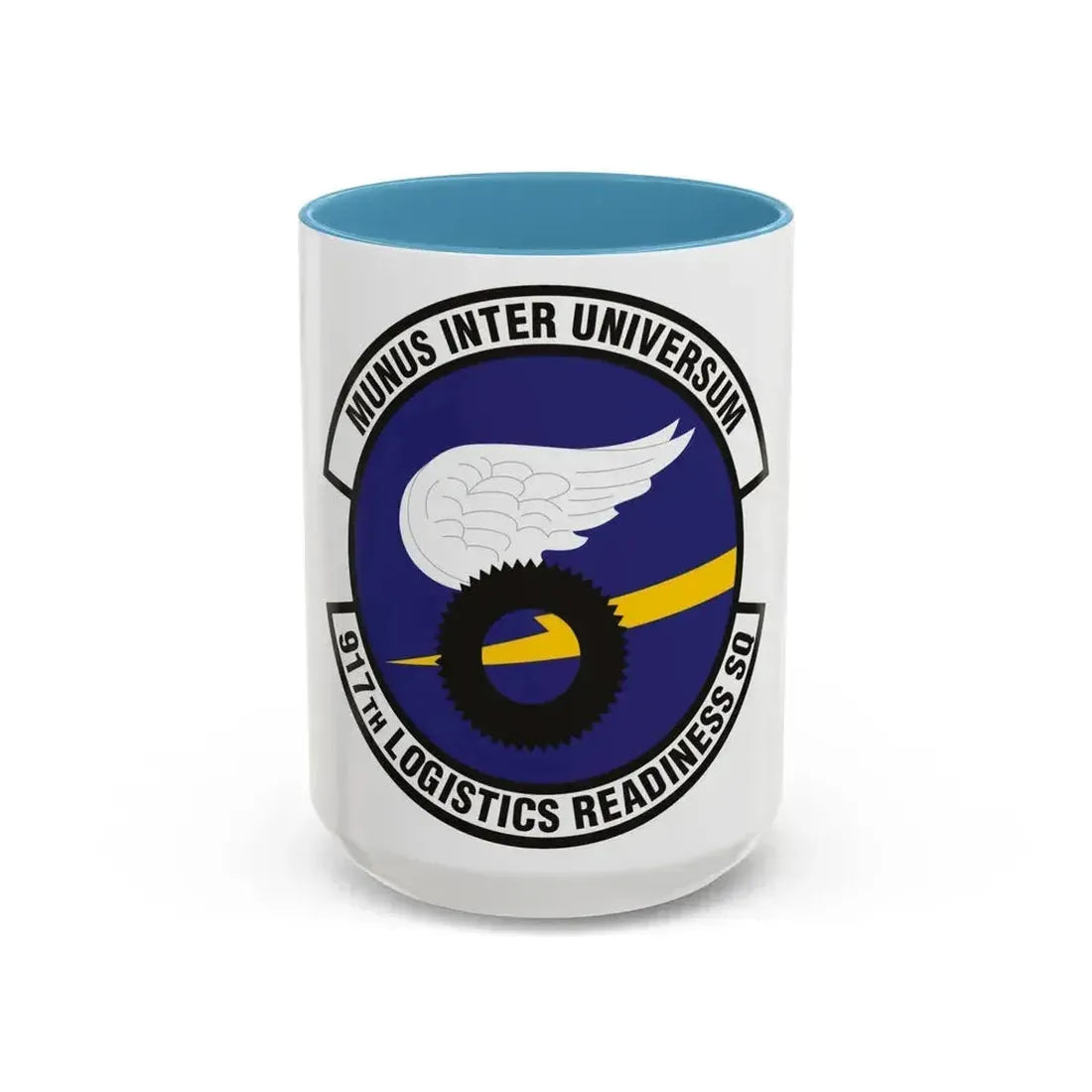 917th Logistics Readiness Squadron (U.S. Air Force) Accent Coffee Mug 15oz Light Blue - Go Mug Yourself