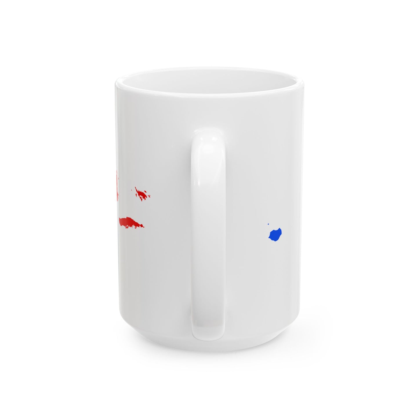 Flag-map of Puerto Rico (United States) White Coffee Mug