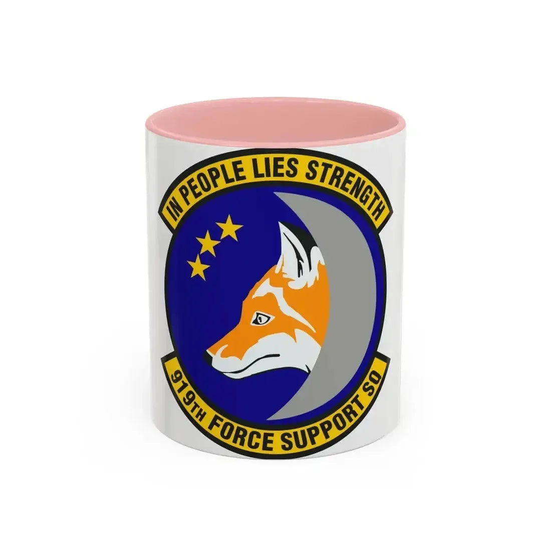 919th Force Support Squadron (U.S. Air Force) Accent Coffee Mug 11oz Pink - Go Mug Yourself