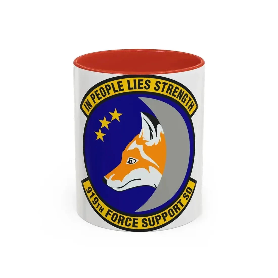 919th Force Support Squadron (U.S. Air Force) Accent Coffee Mug 11oz Red - Go Mug Yourself