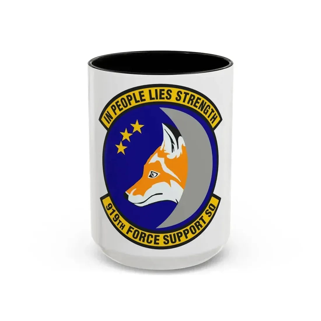 919th Force Support Squadron (U.S. Air Force) Accent Coffee Mug 15oz Black - Go Mug Yourself