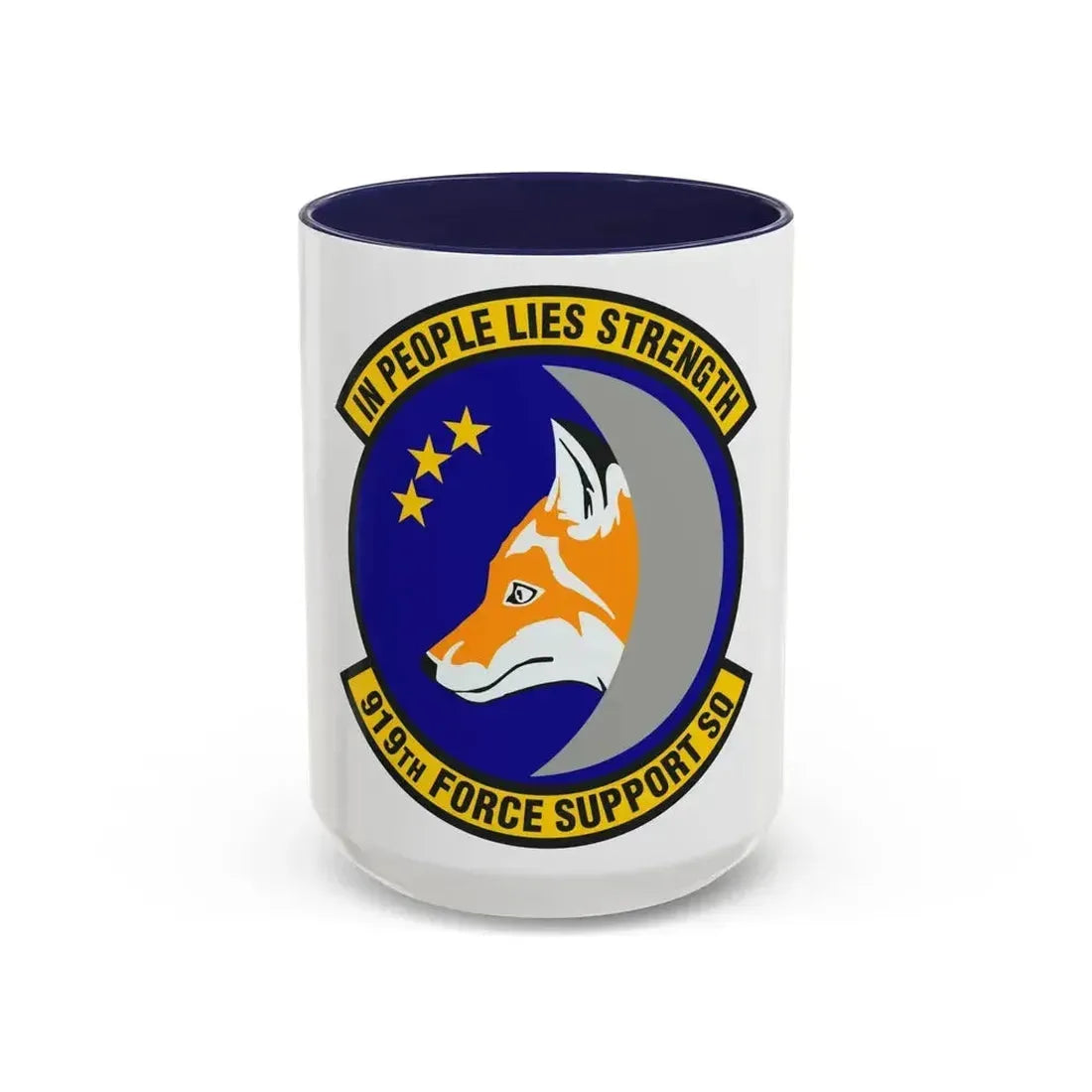 919th Force Support Squadron (U.S. Air Force) Accent Coffee Mug 15oz Navy - Go Mug Yourself