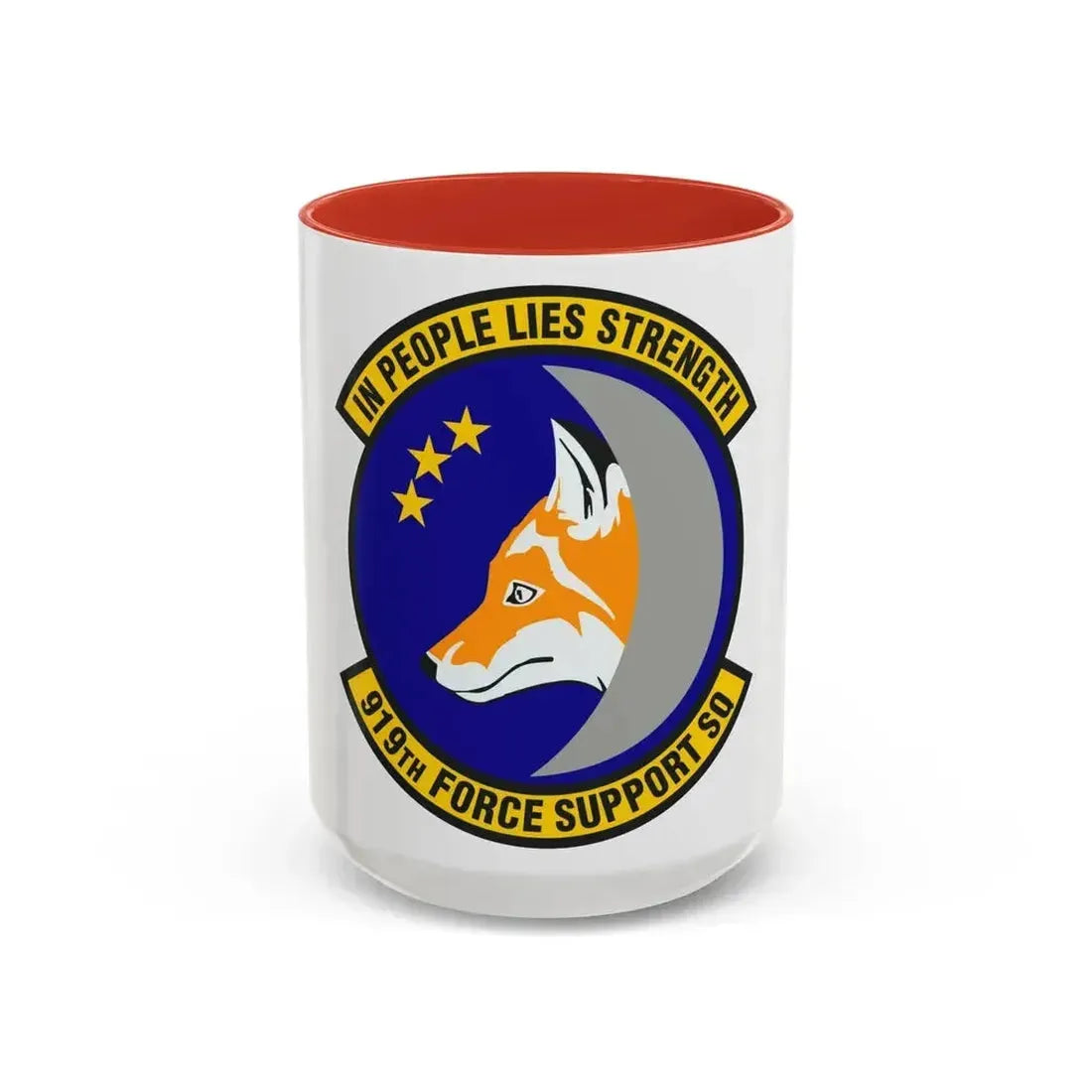 919th Force Support Squadron (U.S. Air Force) Accent Coffee Mug 15oz Red - Go Mug Yourself