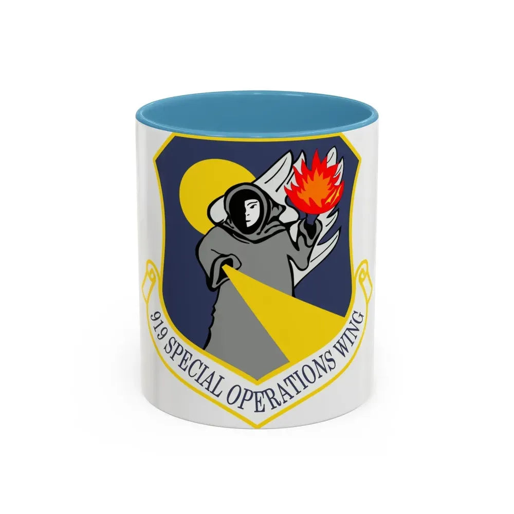 919th Special Operations Wing (U.S. Air Force) Accent Coffee Mug 11oz Light Blue - Go Mug Yourself