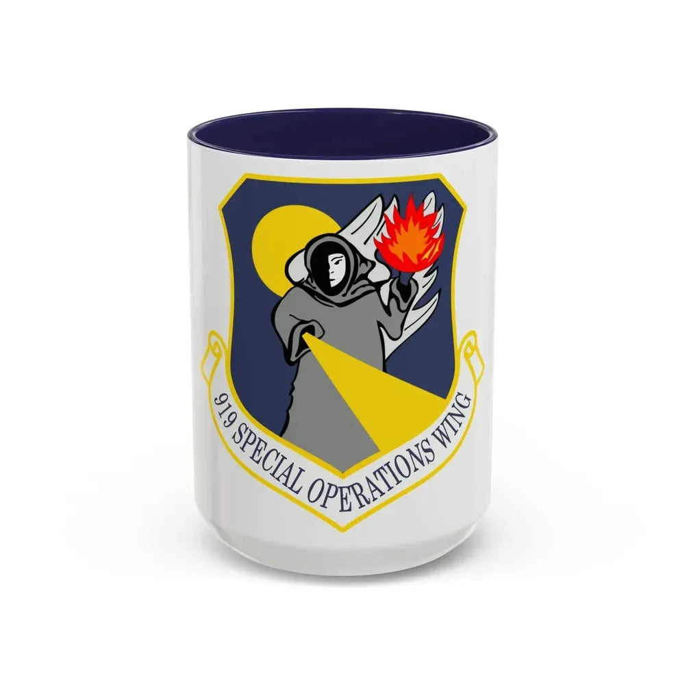 919th Special Operations Wing (U.S. Air Force) Accent Coffee Mug 15oz Navy - Go Mug Yourself